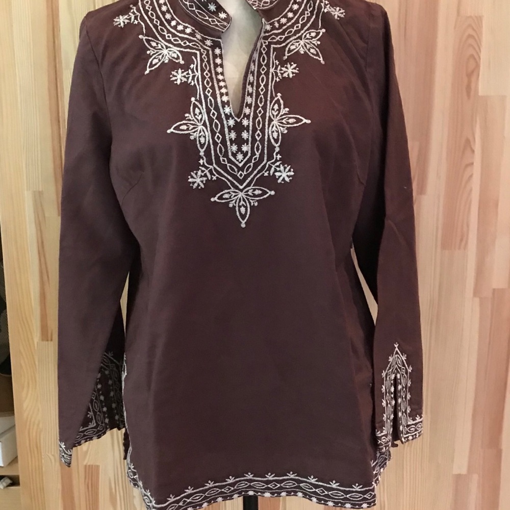 Brown Boho Top